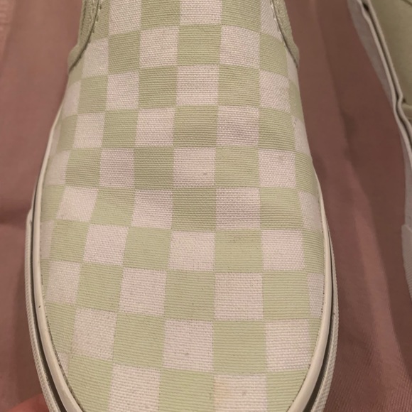 Vans Green Checkered Design Shoes - Picture 8 of 14